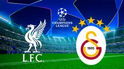 UEFA ChampionsLeague Matchbanner FC Liverpool und Galatasaray vor Stadionhintergrund mit UCL Logo mittig.