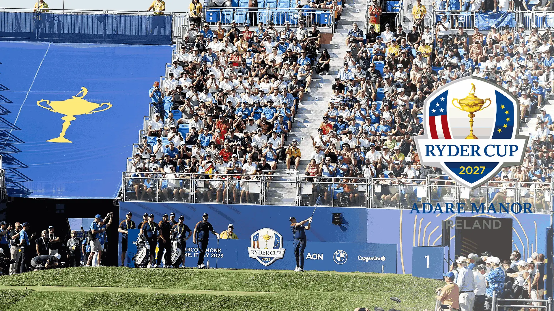 Golf Banner mit unterschiedlichen Bewerbe-Logos