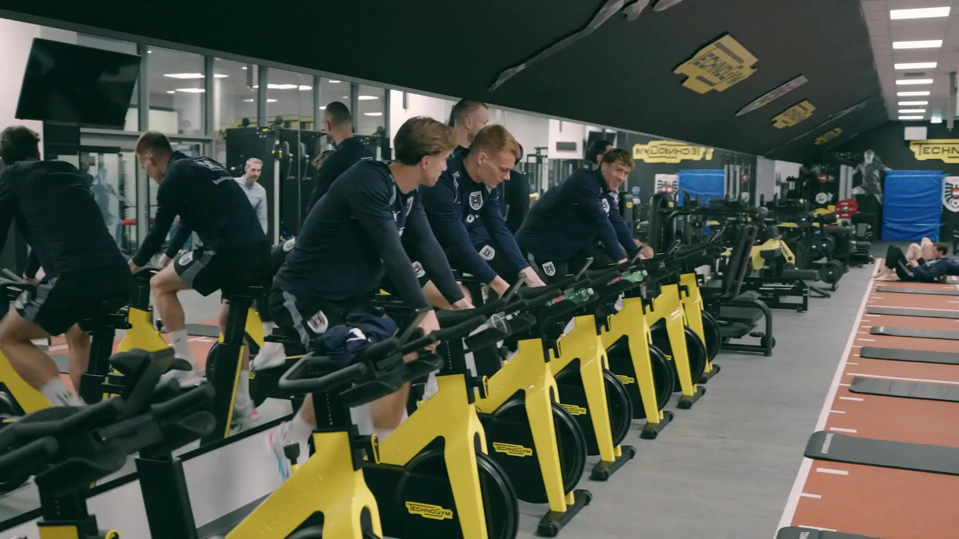 Das ÖFB-Team trainiert.