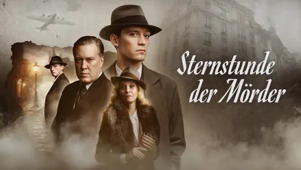 Keyart zu Sternstunde der Mörder: Eine düstere, spannende Inszenierung des Krimi-Dramas mit intensiver Atmosphäre, geheimnisvoller Bildsprache und Figuren im Zentrum eines packenden Mordfalls.