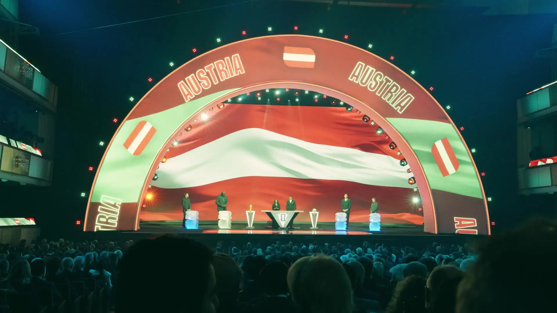 Österreich bei der WM-Ankündigung.
