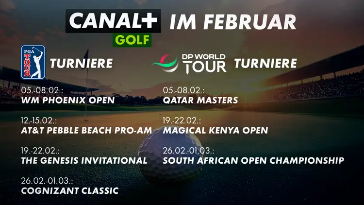 Golfübertragungen im Februar bei CANAL+