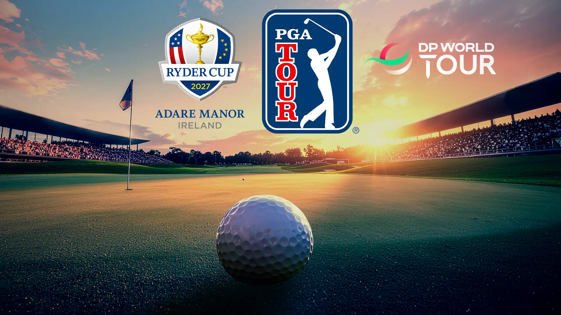 Golf Banner mit unterschiedlichen Bewerbe-Logos